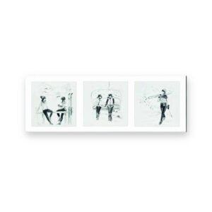 Triptyque vacances au ski<span> – </span>100 × 50 cm, Toile seule